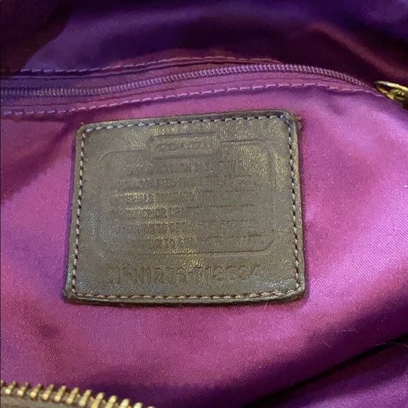 🔥🔥🔥 Coach Madison Lindsey Chevron Quilted Brown Satchel Shoulder Bag - Picture 16 of 16